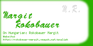 margit rokobauer business card